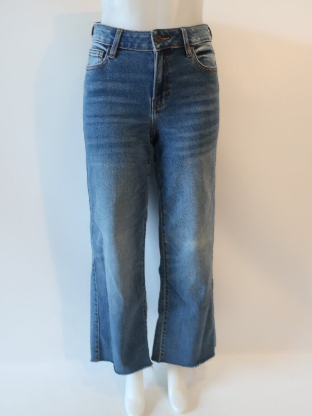 Womens Hidden Blue (Item- 26) Wide Leg Cropped Denim Jean 25